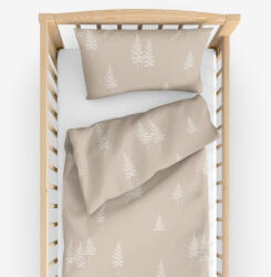 Goldea gyermek pamut ágyneműhuzat kiságyba - északi fenyők 110 x 125 és 35 x 55 cm