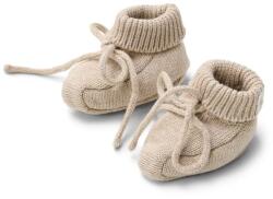 Little Dutch Botosei din bumbac organic -Soft Beige Melee - Newborn Naturals - Little Dutch