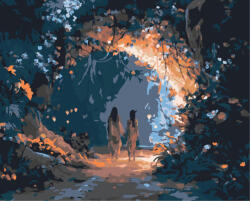 Alkotásutca A fák titka - Számfestő készlet kereten 40x50