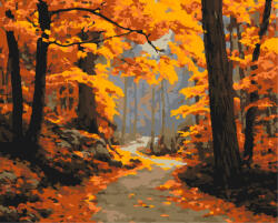 Alkotásutca Őszi álomút - Számfestő készlet kereten 40x50