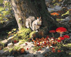 Alkotásutca Mókus-móka - Számfestő készlet kereten 40x50