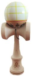 Flippy Jucarie Kendama X Originala, Profesionala Limited, Flippy, din Lemn cu Bila din Invelis SUPER STICK, 18 cm, Joc pentru Copii si Adulti, Alb Galben (teo-162958)