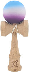 Flippy Kendama X Originala, Profesionala, Flippy, din Lemn, Rubber Grip, 18 cm, Albastru Alb Violet (teo-161950)