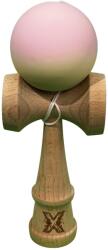 Flippy Kendama X Originala, Profesionala, Flippy, din Lemn, Rubber Grip, 18 cm, Roz Galben (teo-162395)