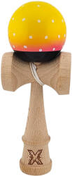 Flippy Kendama X Originala, Profesionala, Flippy, din Lemn, Super Sticky, 18 cm, Galben Roz Negru (teo-162962)