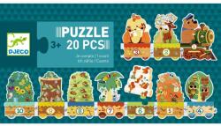 DJECO Sorozatkirakó puzzle - 10-ig számolok, 20 db-os - I count (DJ08194) - molkakids