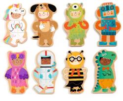 DJECO Mágneses képkirakó - Humoros jelmezben - Fancy-up (DJ03128)