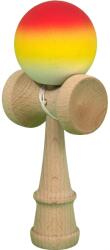 Flippy Kendama X Originala, Profesionala, Flippy, din Lemn, Rubber Grip, 18 cm, Gradient Portocaliu Galben Alb (teo-162305)