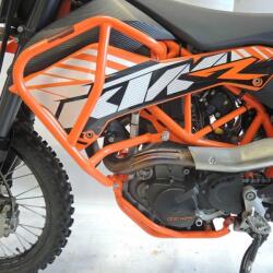 RDMOTO Kit protecții motor RDmoto - KTM 690 Enduro R 2008-2018 - Orange (crash bar complet + scut de protecție) (CF94O)