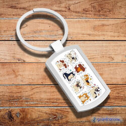 Time4Gift Kutyák fém kulcstartó
