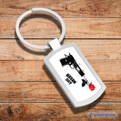 Time4Gift Green Day - Gun with Rose fém kulcstartó