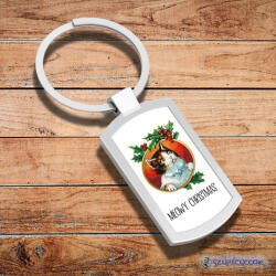 Time4Gift Meowy Christmas fém kulcstartó