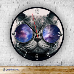 Time4Gift Vagány Cica kör alakú falióra