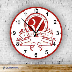 Time4Gift Red Velvet logó kör alakú falióra