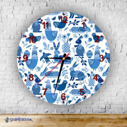 Time4Gift Húsvéti kék kör alakú falióra