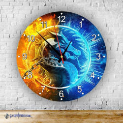 Time4Gift Mortal Kombat logó kör alakú falióra