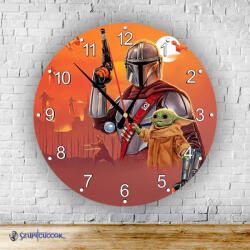 Time4Gift Mandalorian és Grogu kör alakú falióra