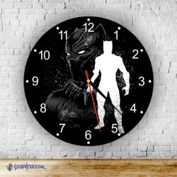 Time4Gift Fekete párduc kör alakú falióra