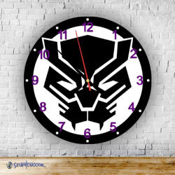 Time4Gift Black Panther logó kör alakú falióra