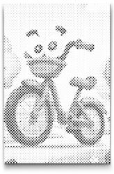  PontPöttyöző - Kerékpár gyerekeknek Méret: 40x60cm, Keretezés: Keret nélkül (csak a vászon), Szín: Piros