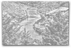  PontPöttyöző - A Mosel-völgy - Németország Méret: 40x60cm, Keretezés: Keret nélkül (csak a vászon), Szín: Kék