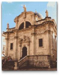  Gyémántszemes kirakó - Velika Gospa székesegyház, Dubrovnik - Horvátország Méret: 30x40cm, Keretezés: Műanyagtáblával, Gyémántok: Négyzet alakú