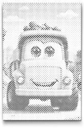  PontPöttyöző - Gyerek kukásautó Méret: 20x30cm, Keretezés: Kartonlemezen, Szín: Piros