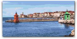  Festés számok szerint - Piran kikötő - Szlovénia Méret: 40x80cm, Keretezés: Műanyagtáblával