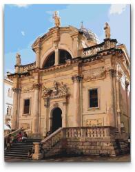  Festés számok szerint - Velika Gospa székesegyház, Dubrovnik - Horvátország Méret: 40x50cm, Keretezés: Kartonlemezen