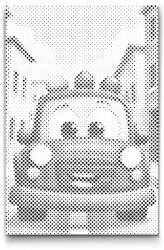  PontPöttyöző - Gyerek rendőrautó Méret: 20x30cm, Keretezés: Kartonlemezen, Szín: Zöld