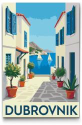  Festés számok szerint - Dubrovnik poszter Méret: 40x60cm, Keretezés: Keret nélkül (csak a vászon)