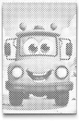  PontPöttyöző - Gyerek teherautó Méret: 20x30cm, Keretezés: Műanyagtáblával, Szín: Zöld