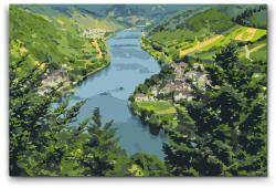  Festés számok szerint - A Mosel-völgy - Németország Méret: 40x60cm, Keretezés: Kartonlemezen