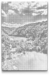  PontPöttyöző - Plitvice-tó - Horvátország Méret: 40x60cm, Keretezés: Kartonlemezen, Szín: Fekete