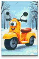  Gyémántszemes kirakó - Gyerek motor Méret: 40x60cm, Keretezés: Kartonlemezen, Gyémántok: Négyzet alakú