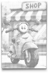  PontPöttyöző - Gyerek robogó Méret: 40x60cm, Keretezés: Műanyagtáblával, Szín: Zöld