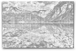  PontPöttyöző - Bohinji-tó - Szlovénia Méret: 40x60cm, Keretezés: Keret nélkül (csak a vászon), Szín: Zöld