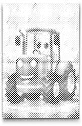  PontPöttyöző - Zöld traktor gyerekeknek Méret: 20x30cm, Keretezés: Kartonlemezen, Szín: Piros