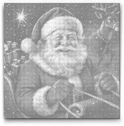  PontPöttyöző - Mikulás Méret: 50x50cm, Keretezés: Műanyagtáblával, Szín: Fekete