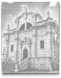  PontPöttyöző - Velika Gospa székesegyház, Dubrovnik - Horvátország Méret: 40x50cm, Keretezés: Keret nélkül (csak a vászon), Szín: Fekete