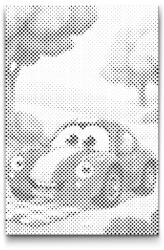  PontPöttyöző - Gyerekautó piknikre Méret: 40x60cm, Keretezés: Kartonlemezen, Szín: Fekete