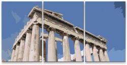 Festés számok szerint - Akropolisz, Athén 2 (3 darab vászonkép) Méret: 40x60cm (3db), Keretezés: Műanyagtáblával