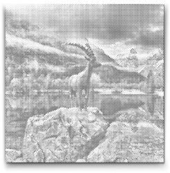  PontPöttyöző - Kranjska Gora - Szlovénia Méret: 50x50cm, Keretezés: Keret nélkül (csak a vászon), Szín: Kék