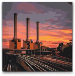  Festés számok szerint - Wilmersdorf erőmű, Berlin - Németország Méret: 50x50cm, Keretezés: Keret nélkül (csak a vászon)