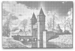  PontPöttyöző - de Haar kastély - Hollandia Méret: 40x60cm, Keretezés: Kartonlemezen, Szín: Zöld