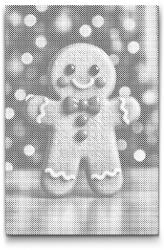  PontPöttyöző - Karácsonyi mézeskalács Méret: 40x60cm, Keretezés: Kartonlemezen, Szín: Zöld