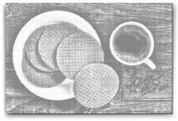  PontPöttyöző - Stroopwafel Méret: 40x60cm, Keretezés: Kartonlemezen, Szín: Fekete