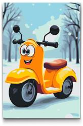  Festés számok szerint - Gyerek motor Méret: 20x30cm, Keretezés: Műanyagtáblával