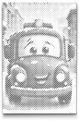  PontPöttyöző - Tűzoltó autó gyerekeknek Méret: 40x60cm, Keretezés: Keret nélkül (csak a vászon), Szín: Piros