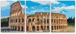  Festés számok szerint - Kolosszeum 2 (3 darab vászonkép) Méret: 30x40cm (3db), Keretezés: Műanyagtáblával